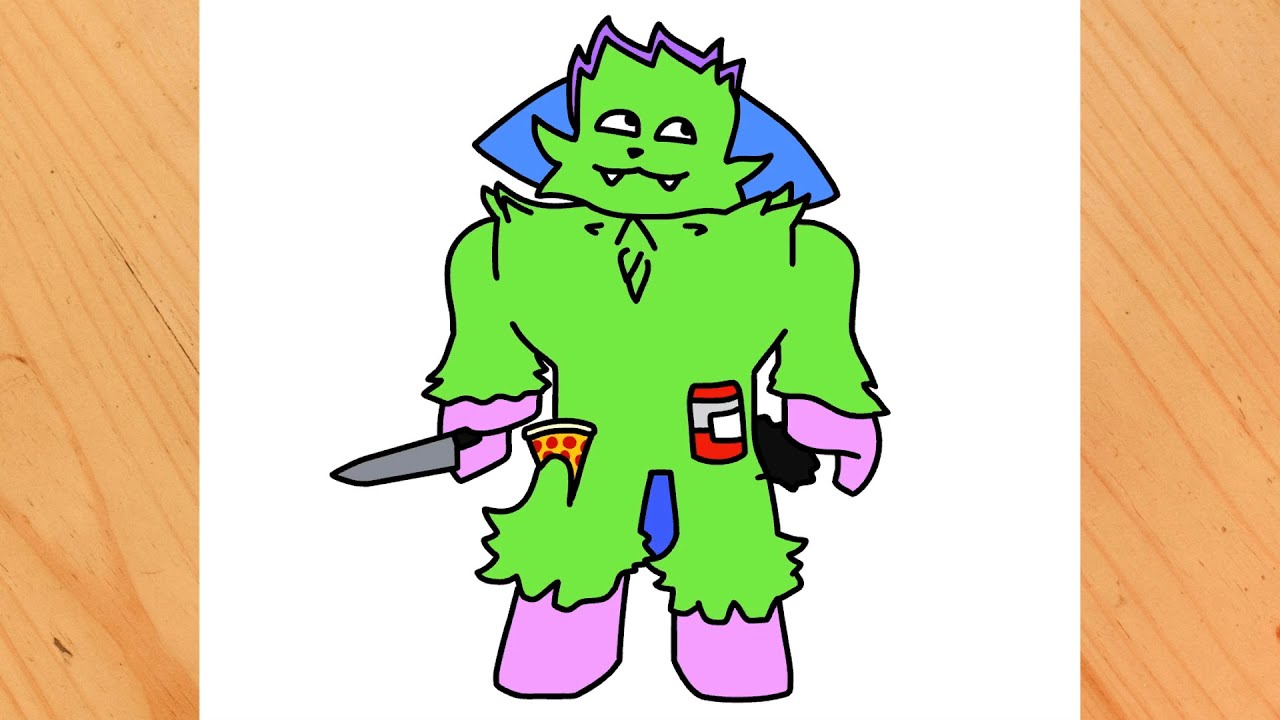 How to draw Kevin from Forsaken Roblox