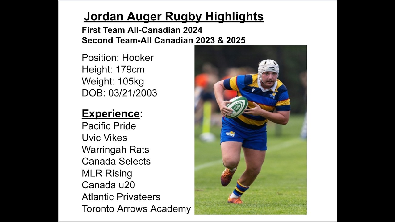 Jordan Auger Rugby Highlights