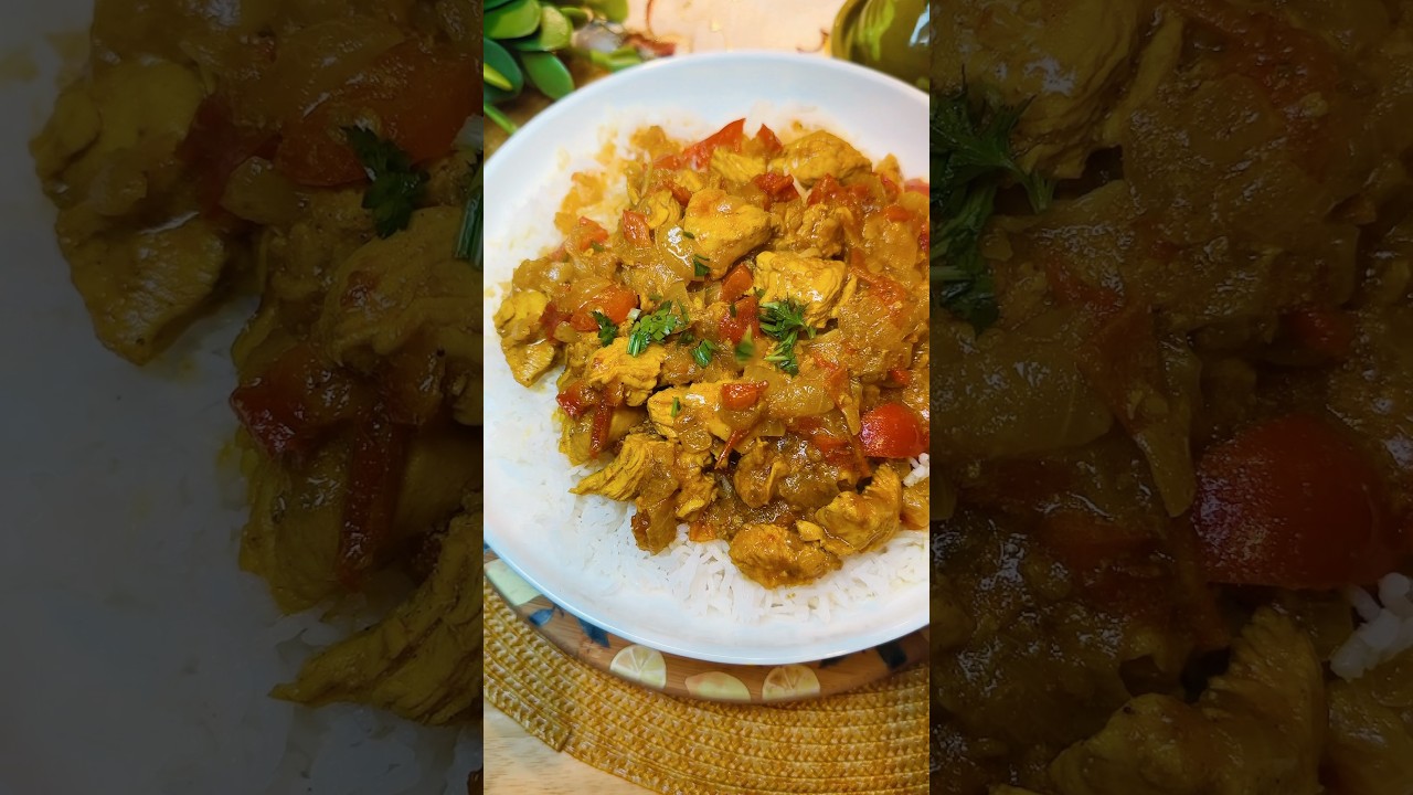 Delicious Chicken breast with rice and vegetables