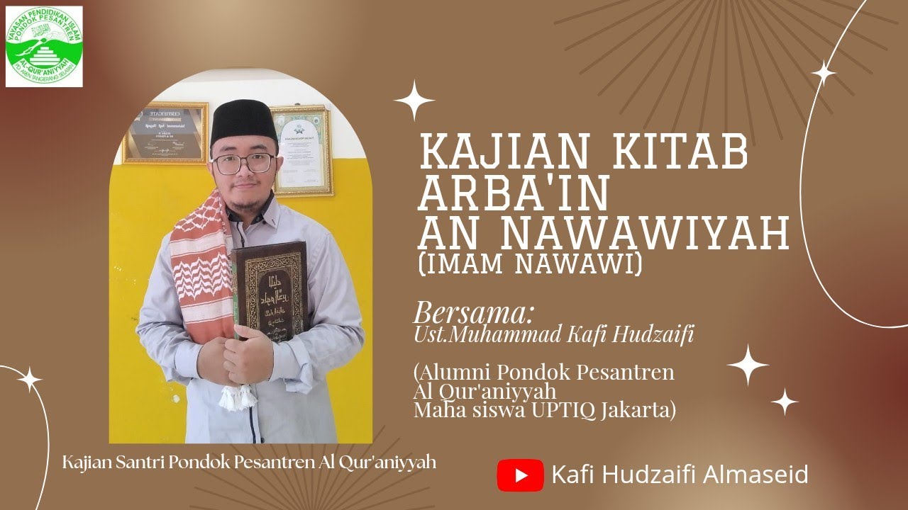 Kajian Hadits Kitab Arba'in An Nawawiyah Hadits 20 (Sabtu 24 Januari 2026) 