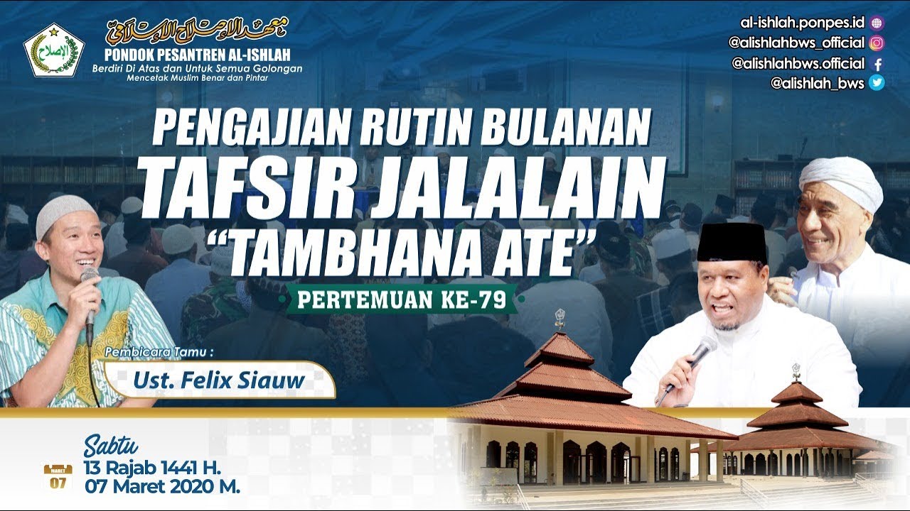 🔴 LIVE - Pengajian Rutin Tafsir Jalalain Ke-79 Bersama Ust. Felix Siauw