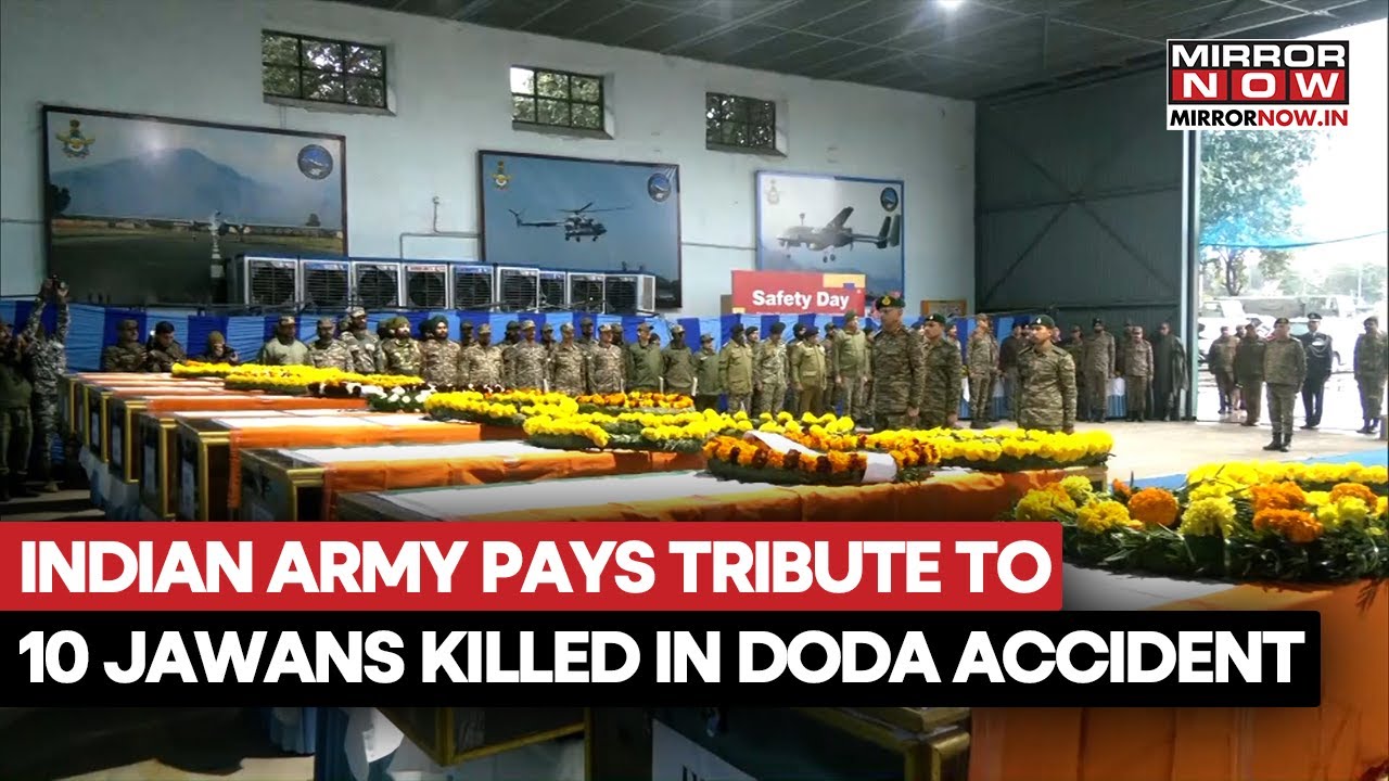 Doda Accident: Indian Army Pays Tribute To Jawans Killed In J&K Tragedy, Wreath Laying Ceremony Held