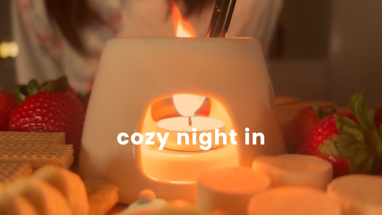 Cozy December Night Silent Vlog 🕯️ | Christmas Lights, Festive Bath, Skincare & Chocolate Fondue