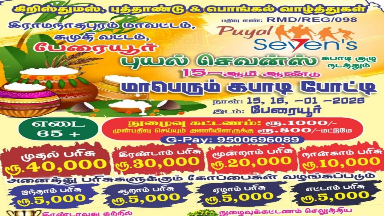 ROUND 2 |  SAMYPATTI  VS  ANAIYUR  || PERAIYUR MENS KABADDI MATCH 2026