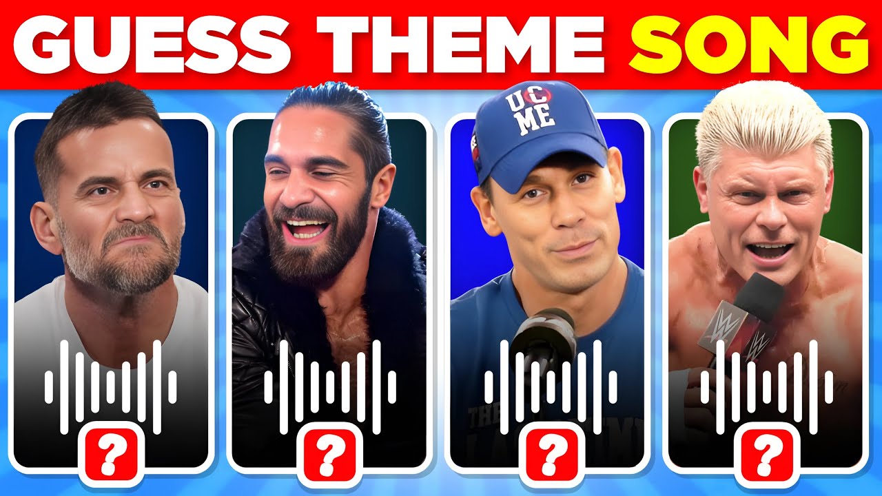 Guess The WWE Wrestlers from Their 2025 Theme Songs 🕒🎤 CM Punk, Seth Rollins, John Cena