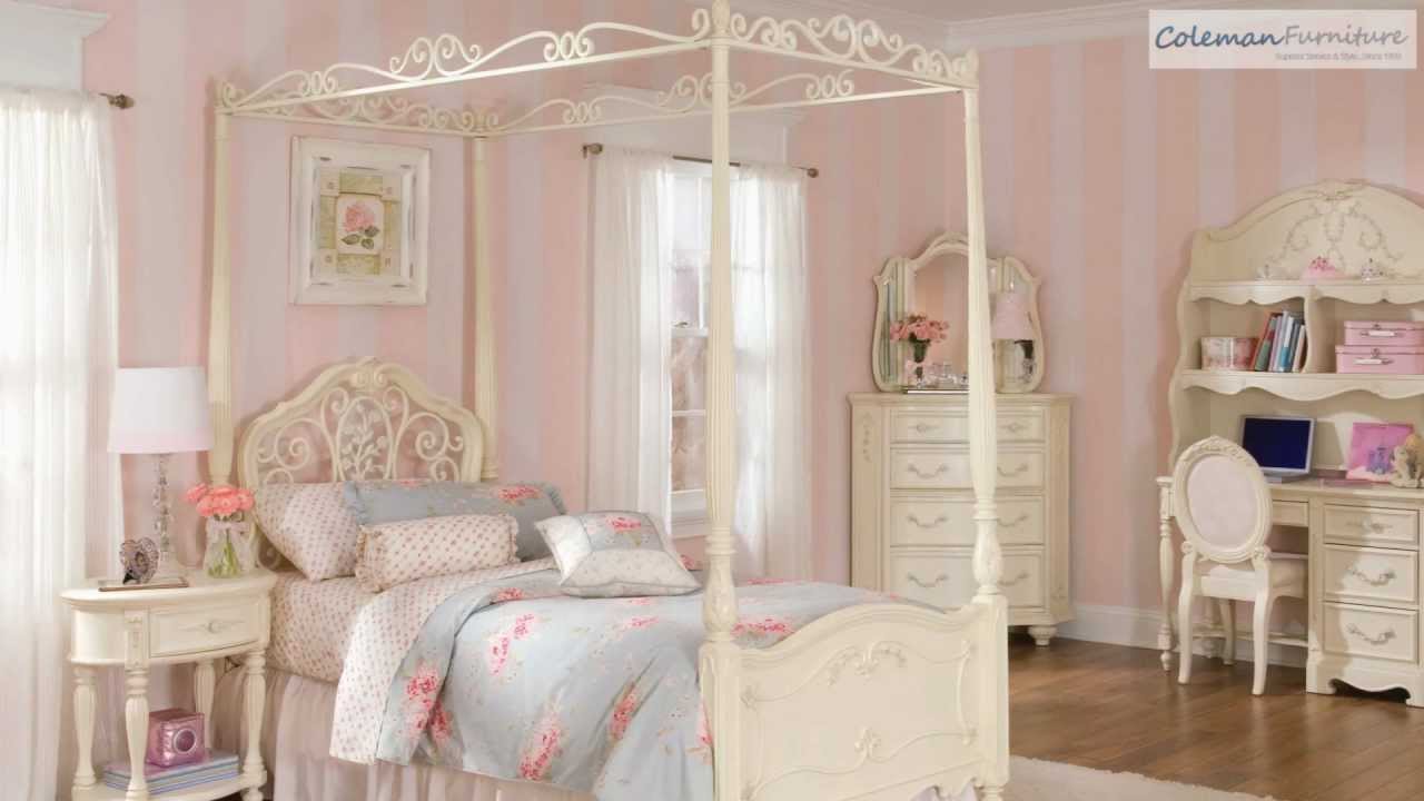 Jessica Mcclintock  Metal & Wood Poster Bedroom Collection From Lea Furniture