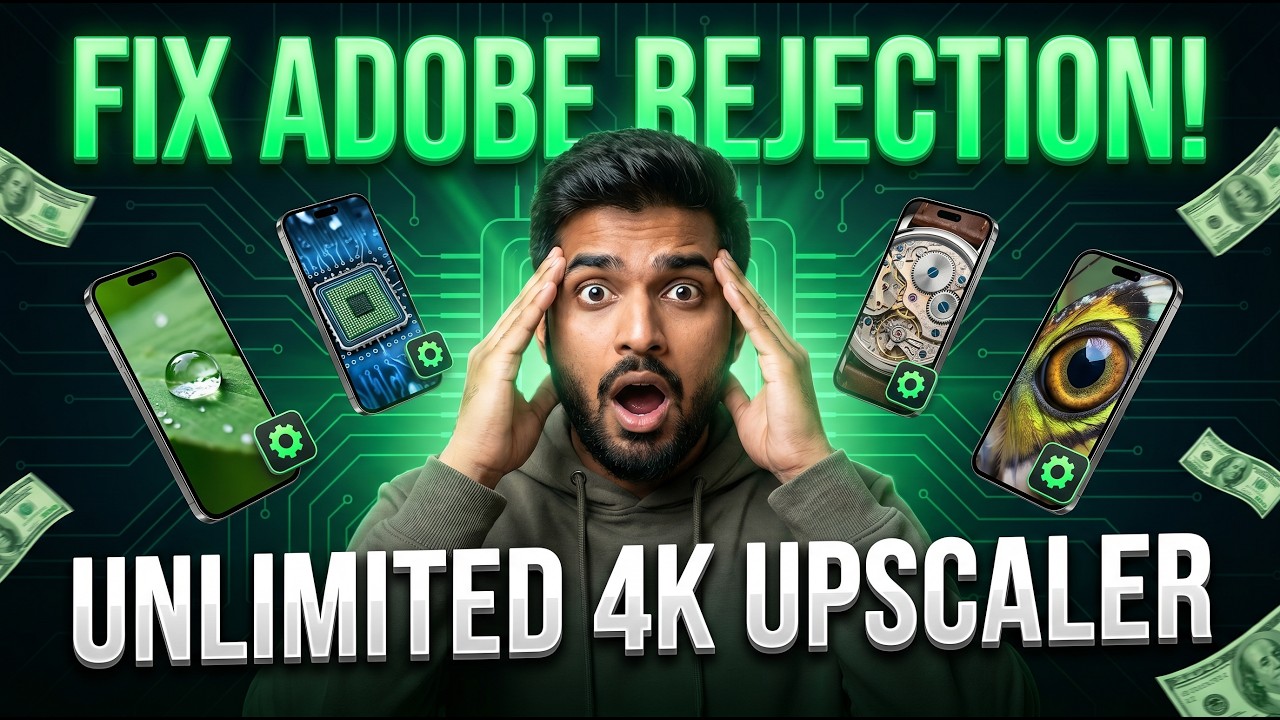 How to Upscale Images | Fix Adobe Stock Rejection! Free Image Upscaler Unlimited 4K AI Tool 🚀