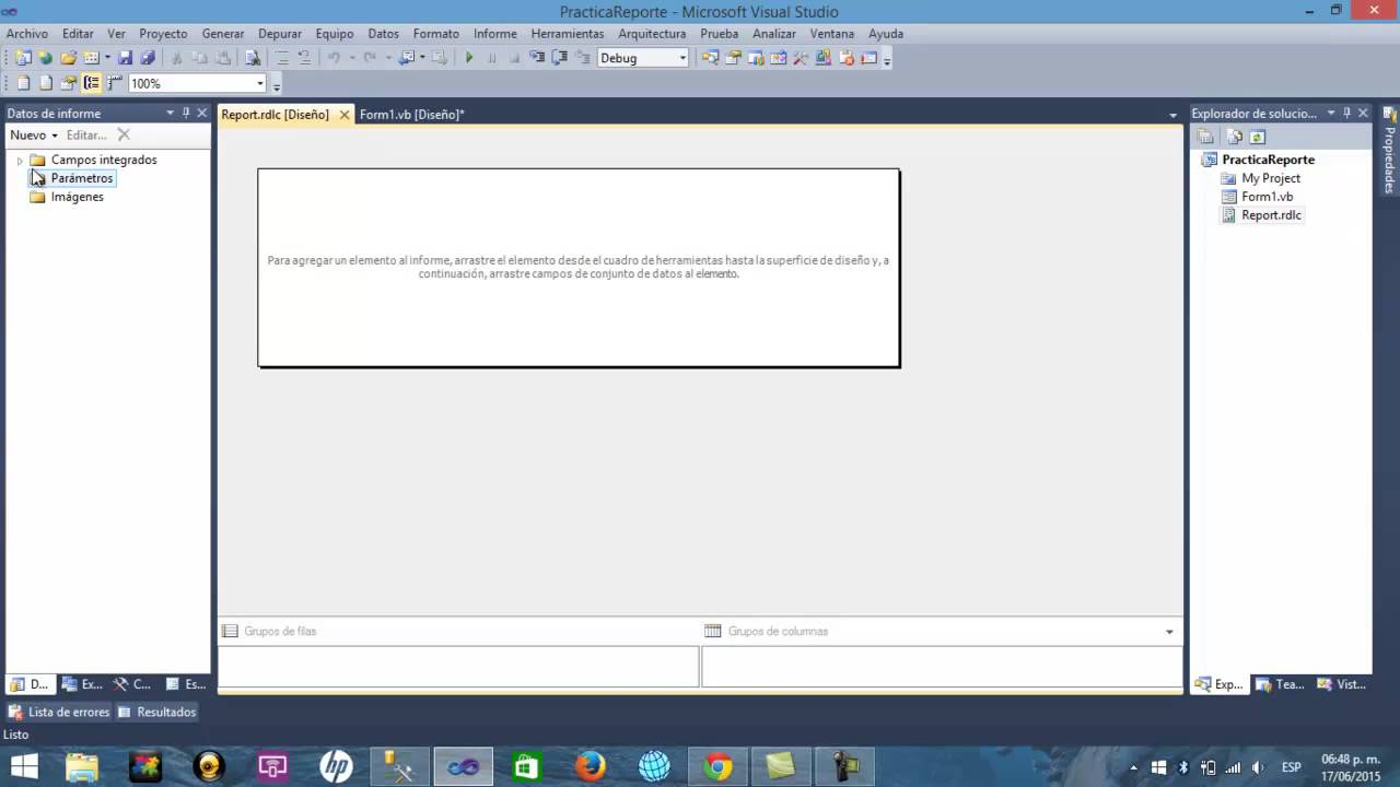 Reporte (Report Viewer) con Tabla y gráfica en Visual Studio mediante Procedimiento Almacenado