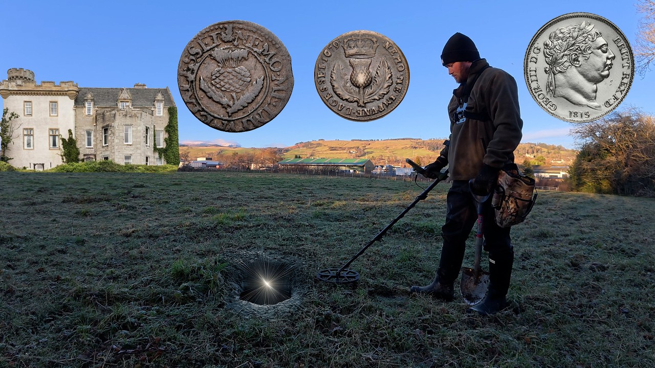 I FOUND MY FIRST SILVER COIN ! - METAL DETECTING SCOTLAND