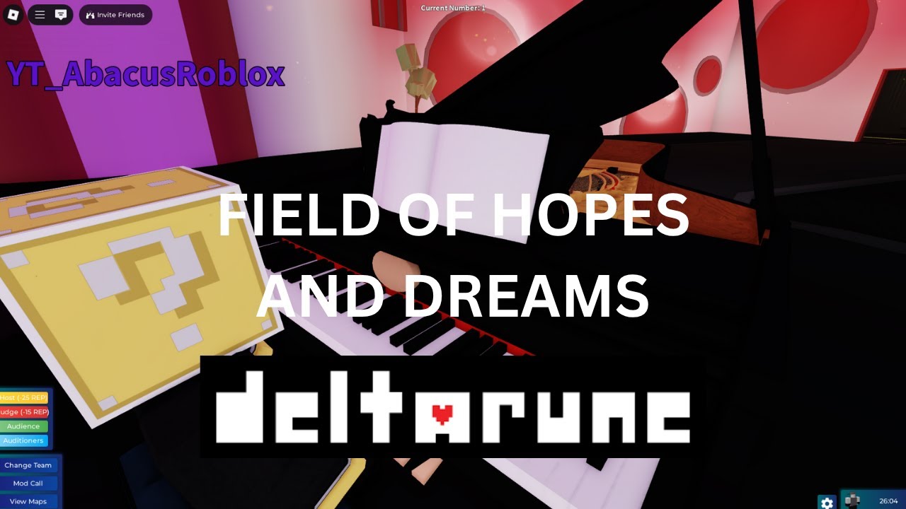 Field of Hopes And Dreams (Piano) // Deltarune Roblox Got talent [SHEETS]
