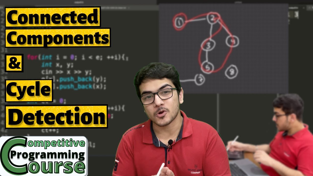 How to find Connected Components and Cycle in a Graph using DFS | CP Course | EP 71