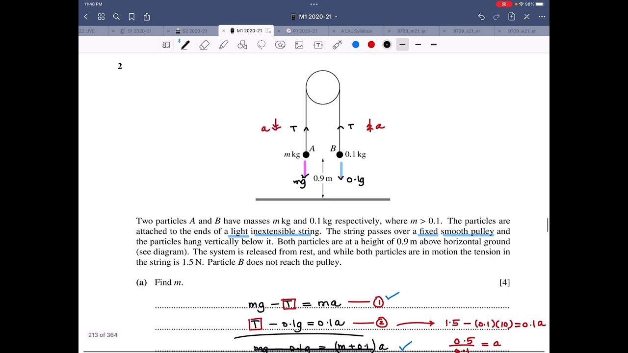 M1 | 9709 | CAIE | May June 2021 | variant 41 | MECHANICS