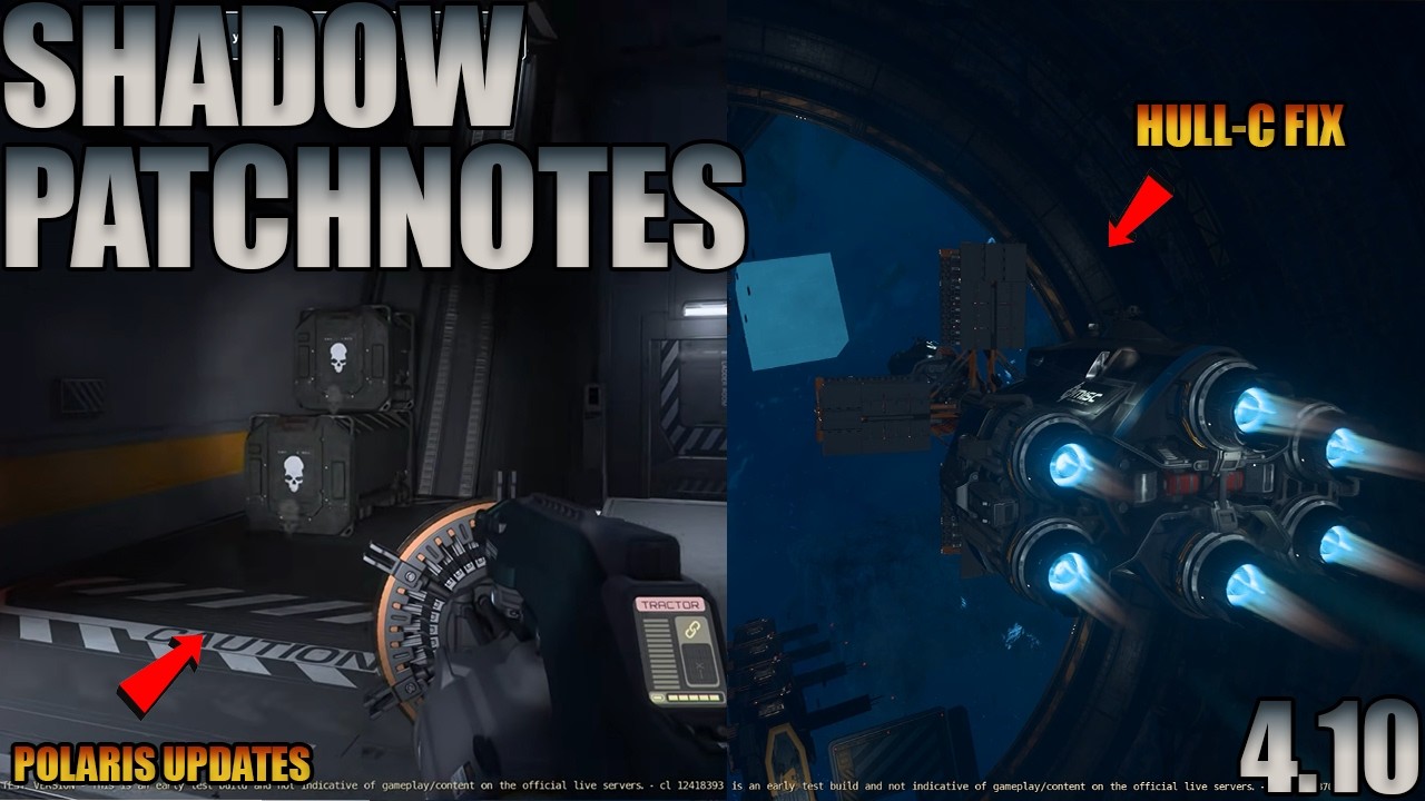 В примечаниях к патчу 4.10 Star Citizen Shadow: новые головки для сбора обломков, штормовые стены...