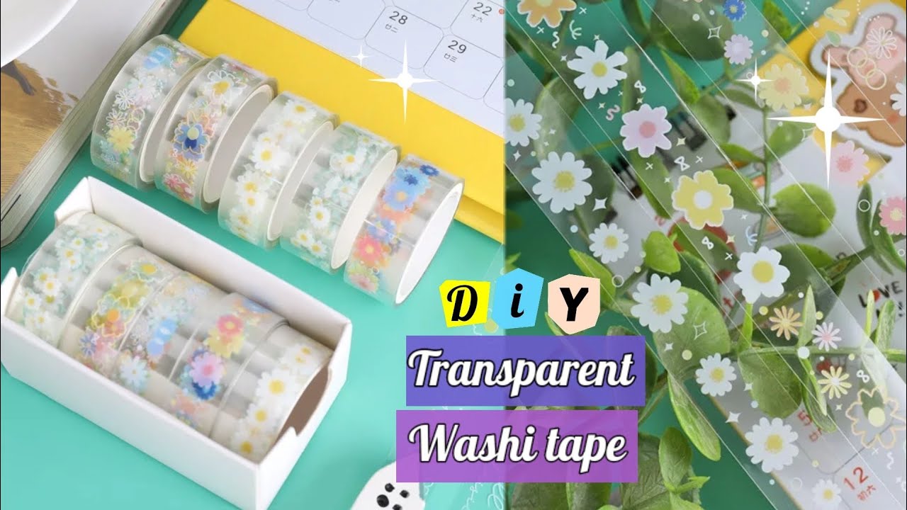 How to make transparent washi tape / handmade transparent tape for journal /easy to make