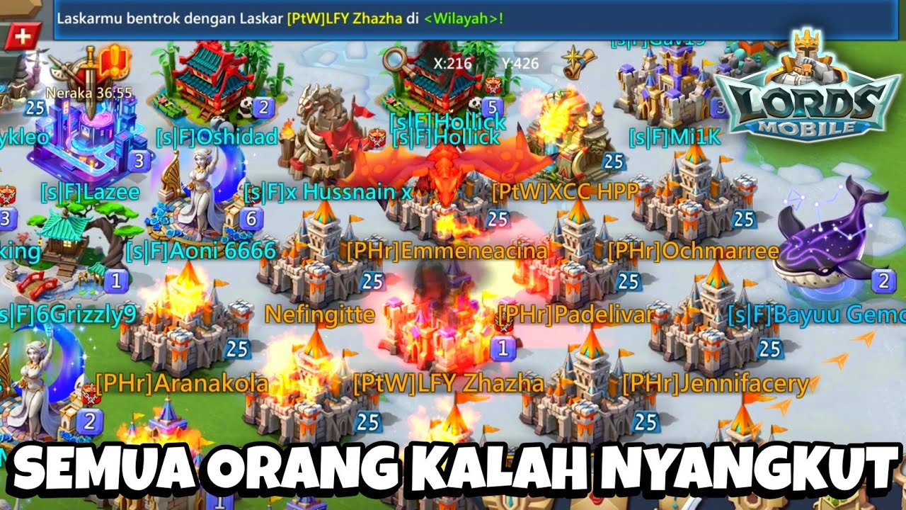 Hari Buruk Sedunia! Semua Kapten Nyangkut Kena Rally Traps.. Kehabisan Daging Begini - lords mobile