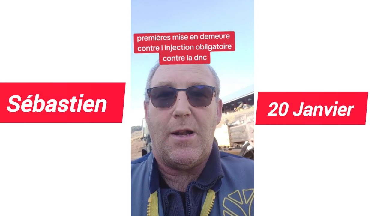 Sébastien béraud 20 Janvier premières mise en demeure contre l injection obligatoire contre la dnc
