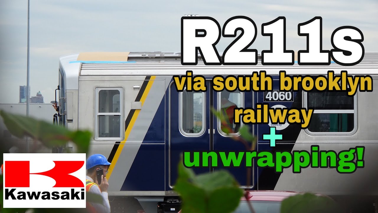 [SPECIAL] Brand New Kawasaki R211 subway cars being towed via south brooklyn railway + unwrapping!