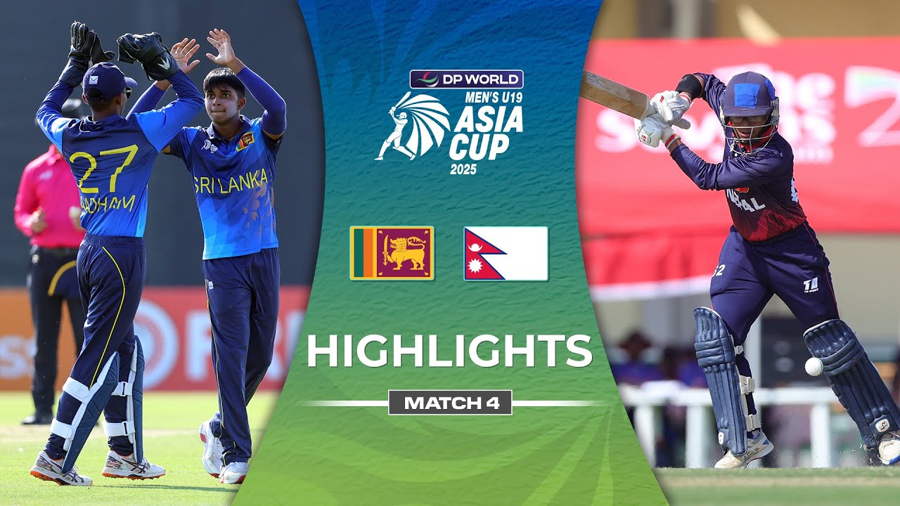 Match 4 | Nepal U19 vs Sri Lanka U19 | Highlights | DP World Men's U19 Asia Cup 2025