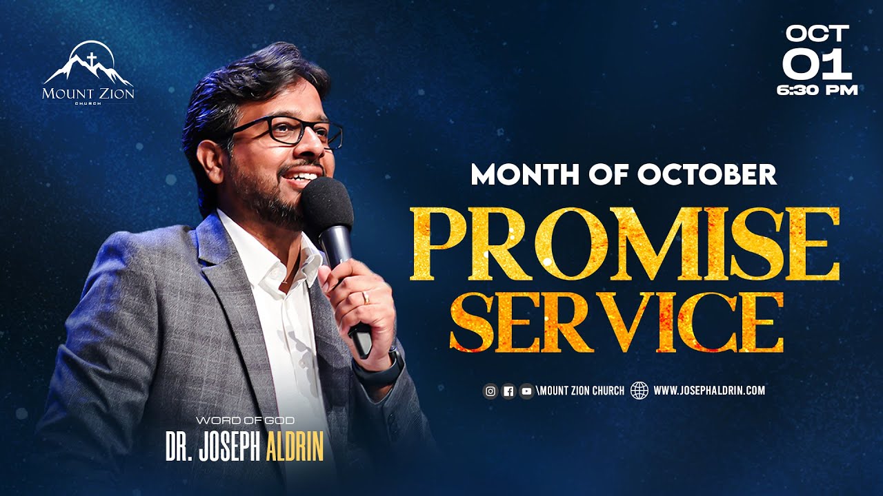 Promise Service | Mount Zion Church | October 2025 | Dr. Joseph Aldrin (LIVE)