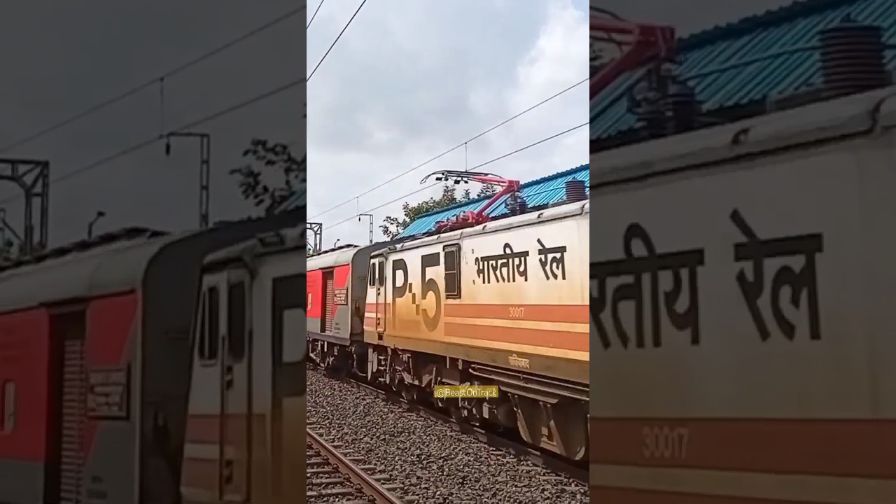 Dangerous Entry Of GZB WAP-5 😱💯 With 12273 Duronto Express 🔥 #shorts