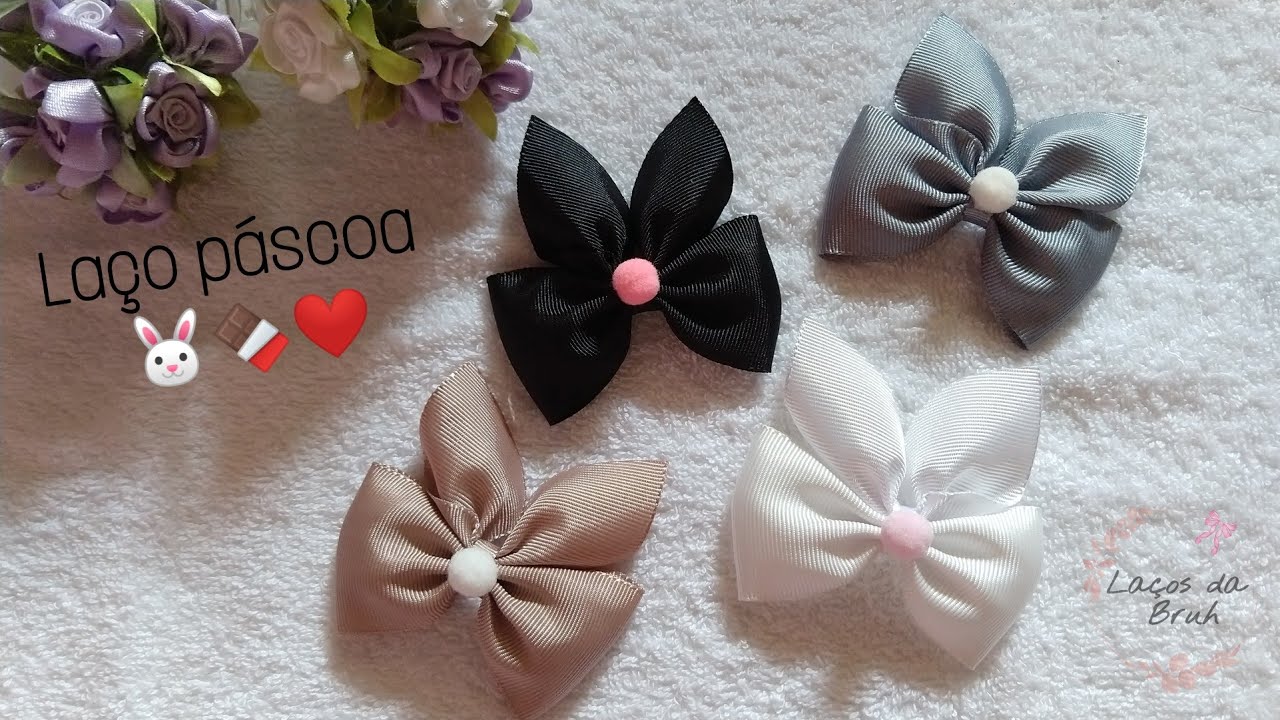 Laço coelhinho para Páscoa 🐰❤️