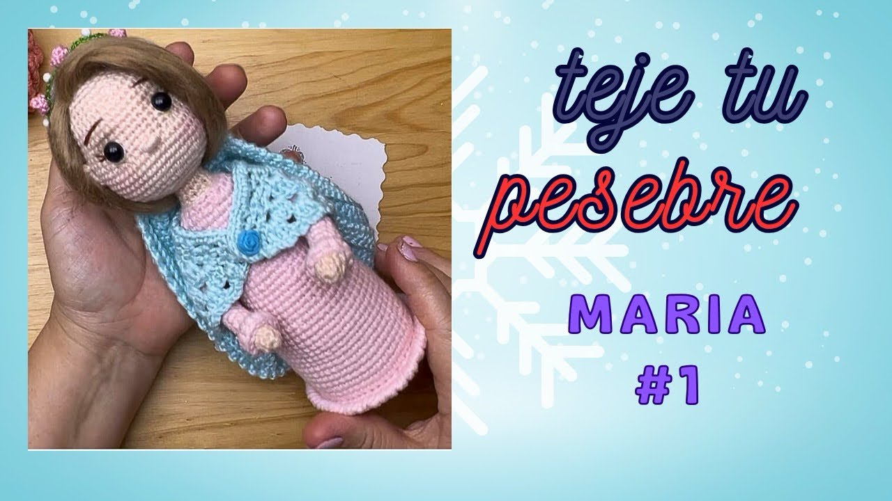 María del nacimiento tejida 🧶 Hermoso adorno navideño a crochet 1