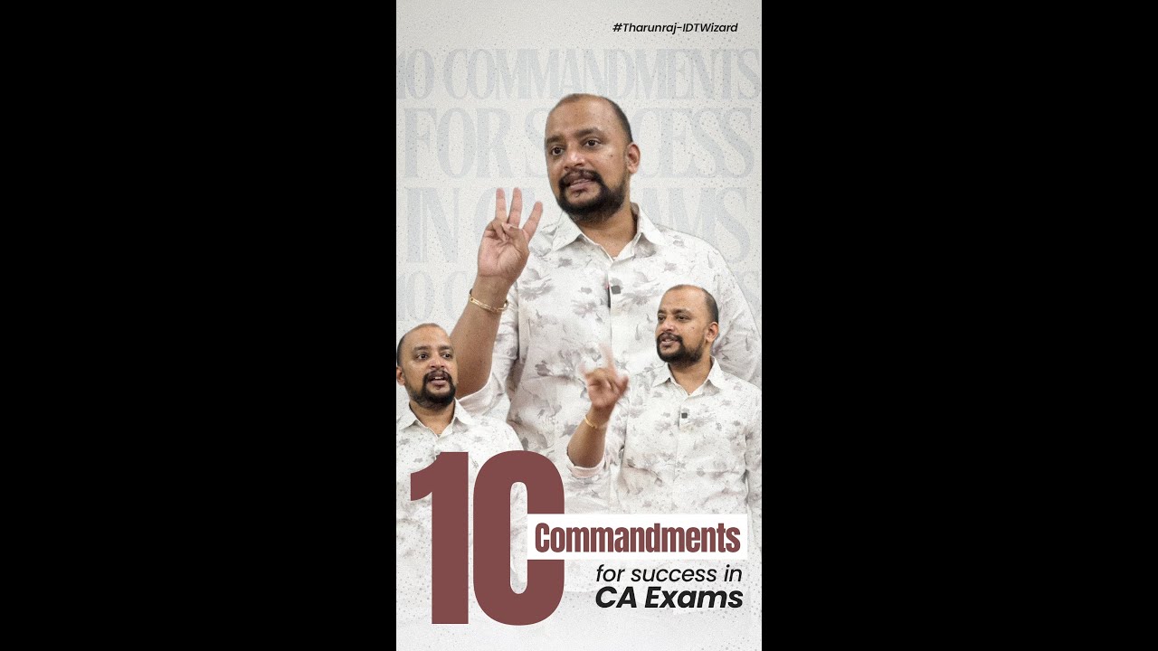 Last Minute Tips for Success in CA Exam ft. By Tharun sir #caexams #cainter #cafinal #exam