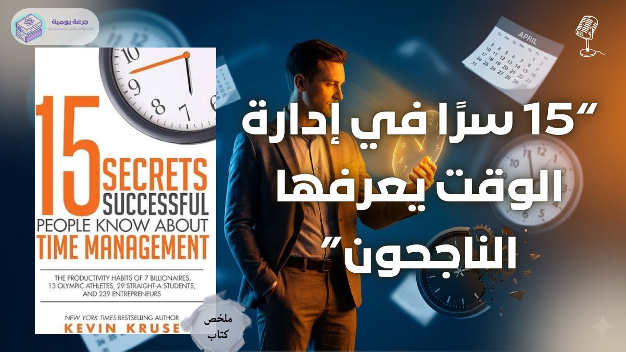 15 سرًا في إدارة الوقت يعرفها الناجحون ولا يخبرونك بها | ملخص كتاب لكيفن كروس