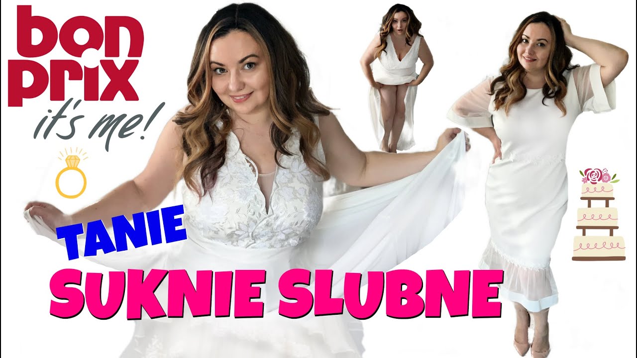 MIERZYMY SUKNIE ŚLUBNE XL BONPRIX 👰🏻 | TANIE do 250 zl - #testowANKA