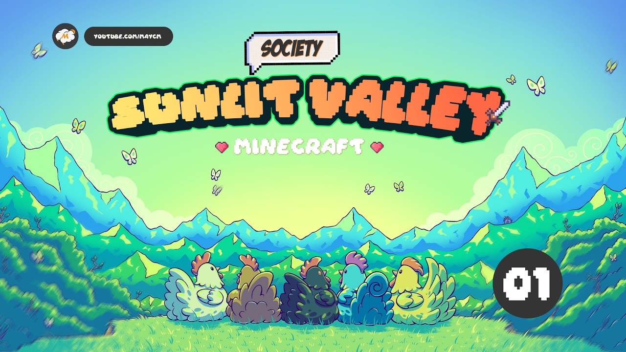 Minecraft Society Sunlit Valley | Episode 01: Starting the journey to become a farmer