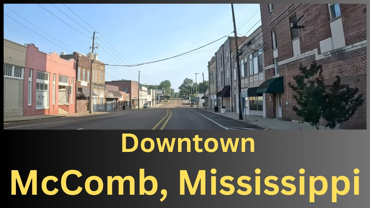Downtown McComb, MS | Dash Cam Driving Tour Mississippi 4K