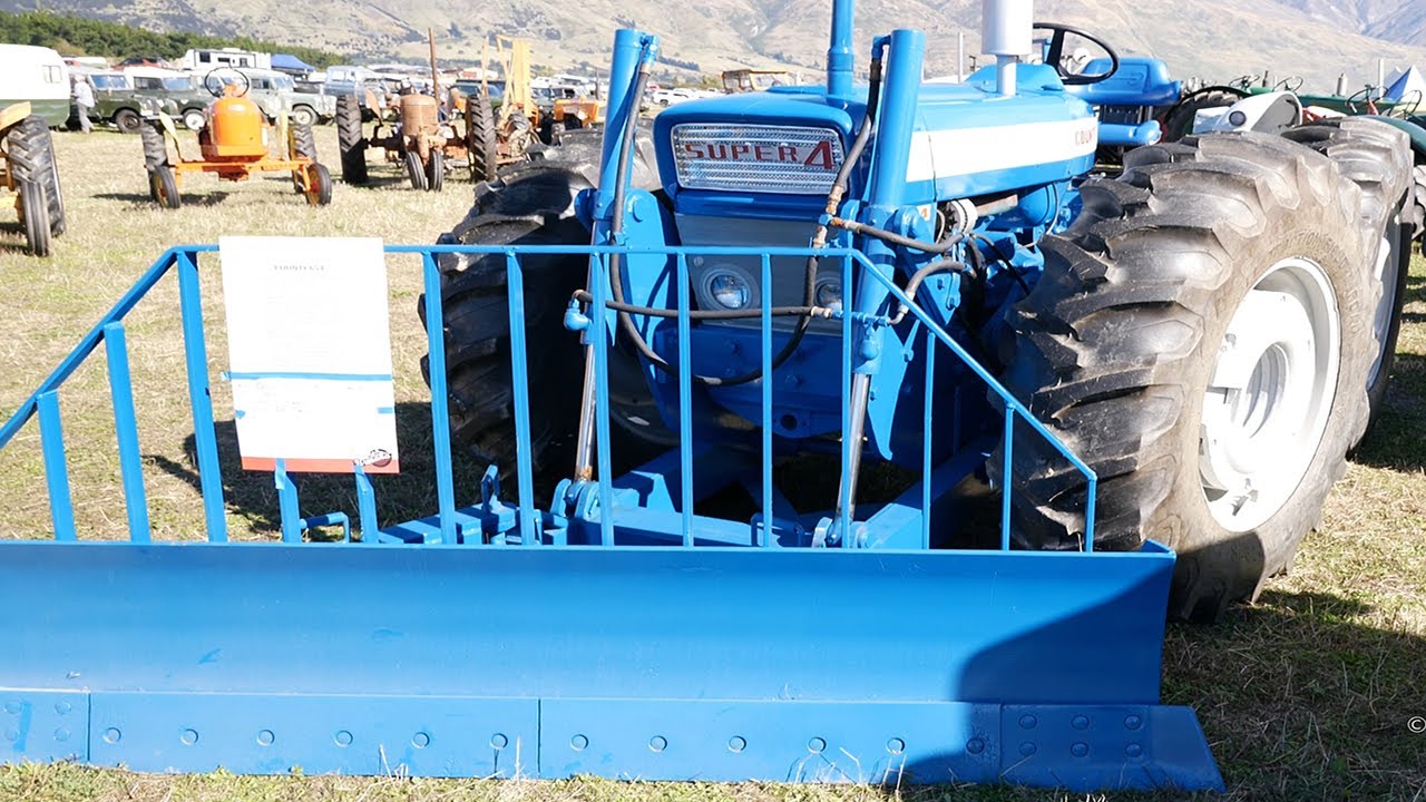 1966 Ford County 654 Tractor with a Bulldozer Blade in Wanaka