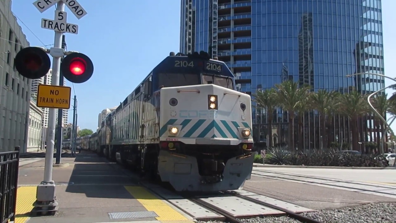 Amtrak and Coaster Passenger Trains around San Diego, CA