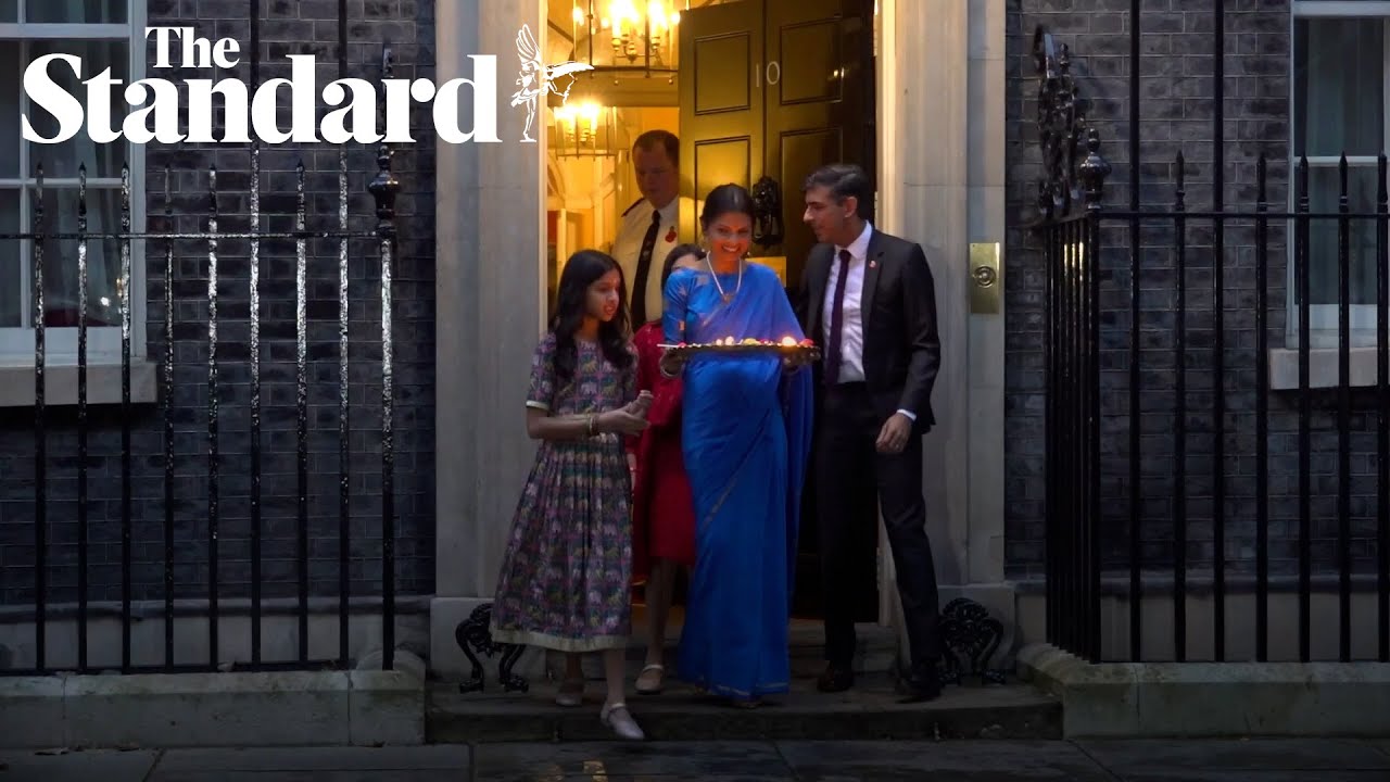Rishi Sunak lights candles in Downing Street to mark Diwali