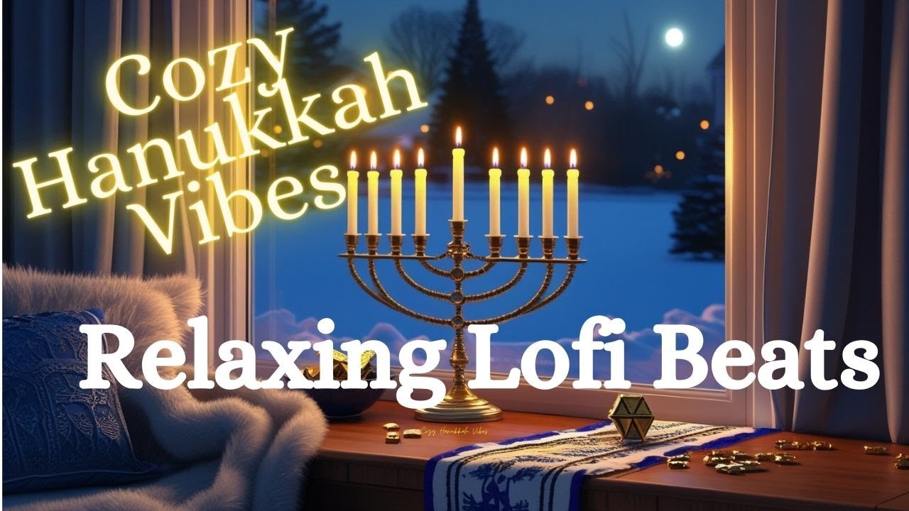 Lofi Hanukkah Vibes | Cozy Night with Menorah & Snowfall