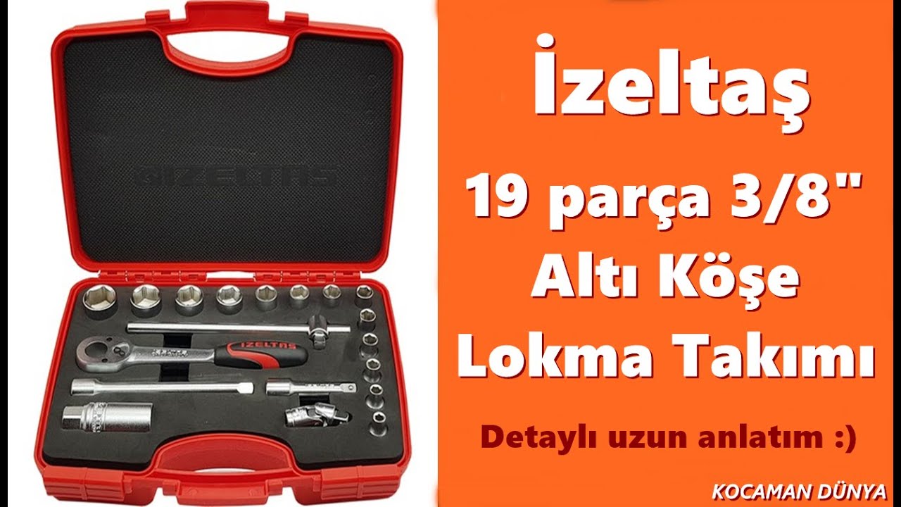 İzeltaş 19 parça 3/8