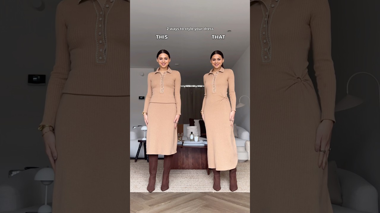 TO czy TAMTO? 🤎 | 2 sposoby na stylizację sukienki | Zagłosuj na sw&oacute;j ulubiony #pomysłynastr&oacute;j #moda