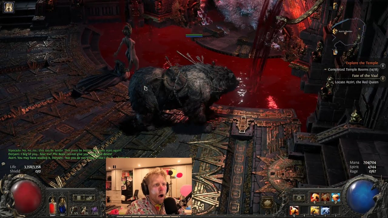 Бой Quin69 против Ацири из New Path Of Exile 2