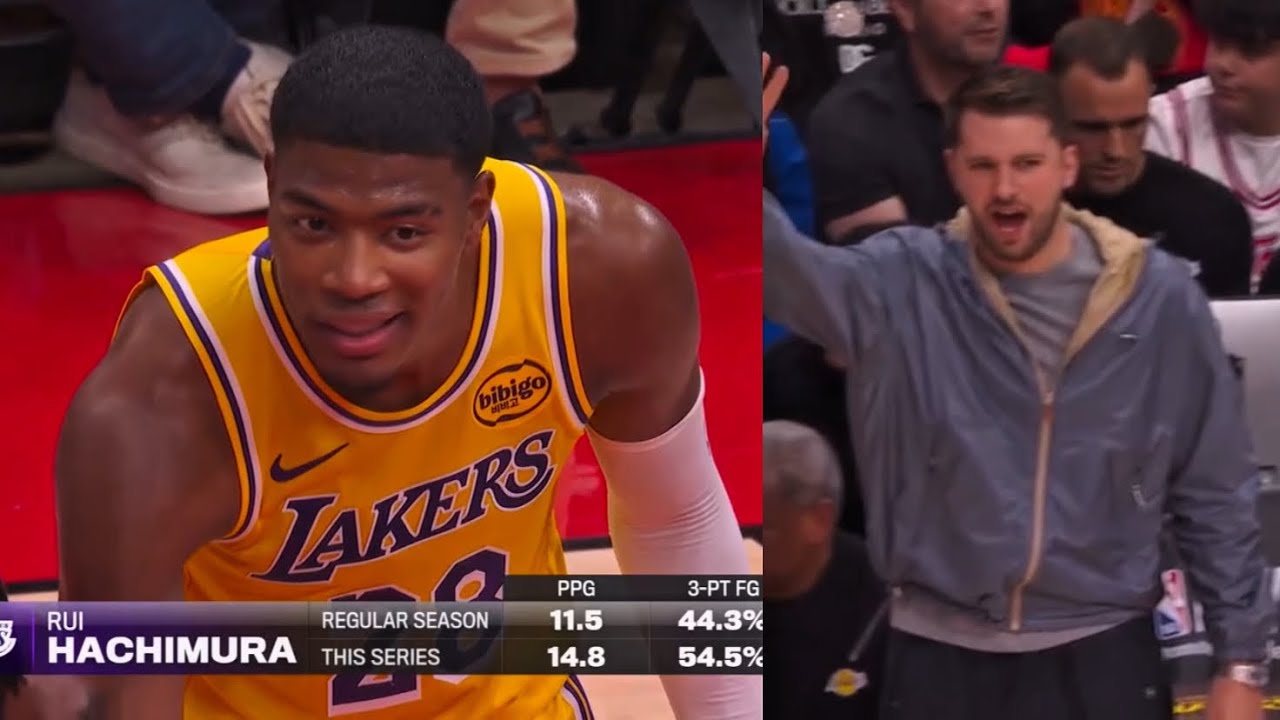 Rui Hachimura Made Luka Doncic Jump Out Of His Seat 🔥