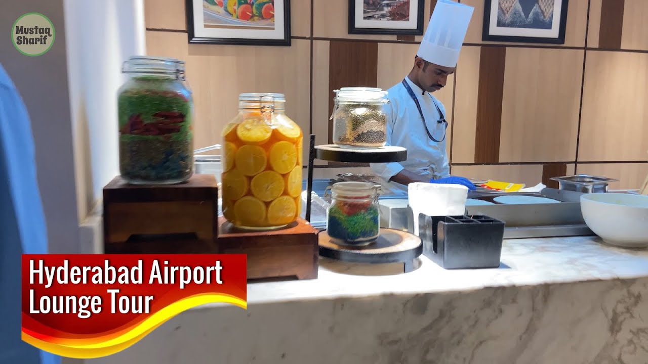 Hyderabad Airport Lounge  Tour | Mustaq Sharif