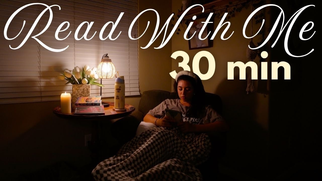 read with me for 30 minutes ✨🕰️ (cozy rain & thunder sounds, soothing music) 