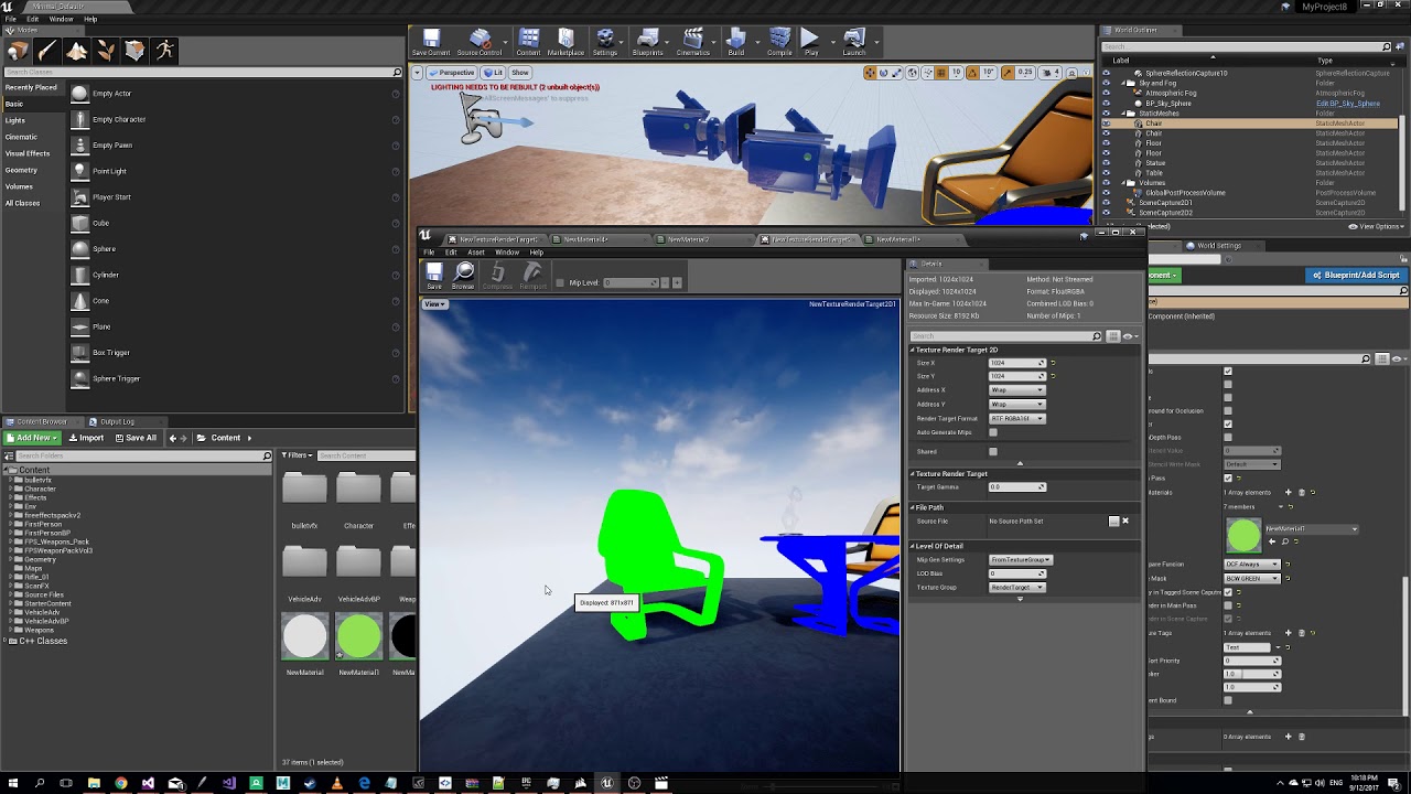 Custom pass material rendering in UE4 - CUSTOM ENGINE VERSION!