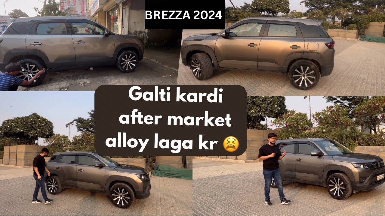 Original alloy VS after market alloy for BREZZA 2024 ! Which one is better ? 😮✅