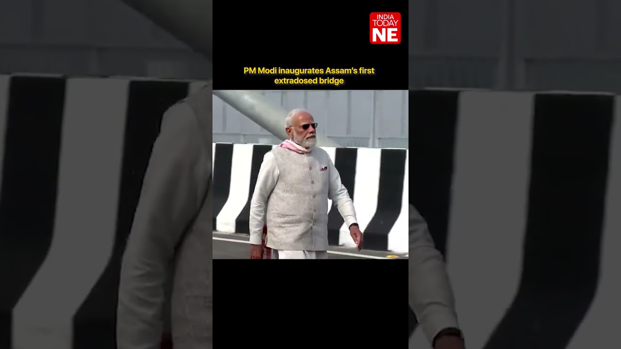 PM Modi inaugurates Assam&rsquo;s first extradosed bridge
