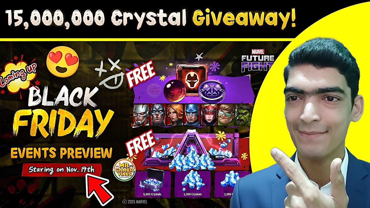 😍 Free T4 Selector and 15 Million Crystals Giveaway! on Black Friday | Marvel Future Fight 
