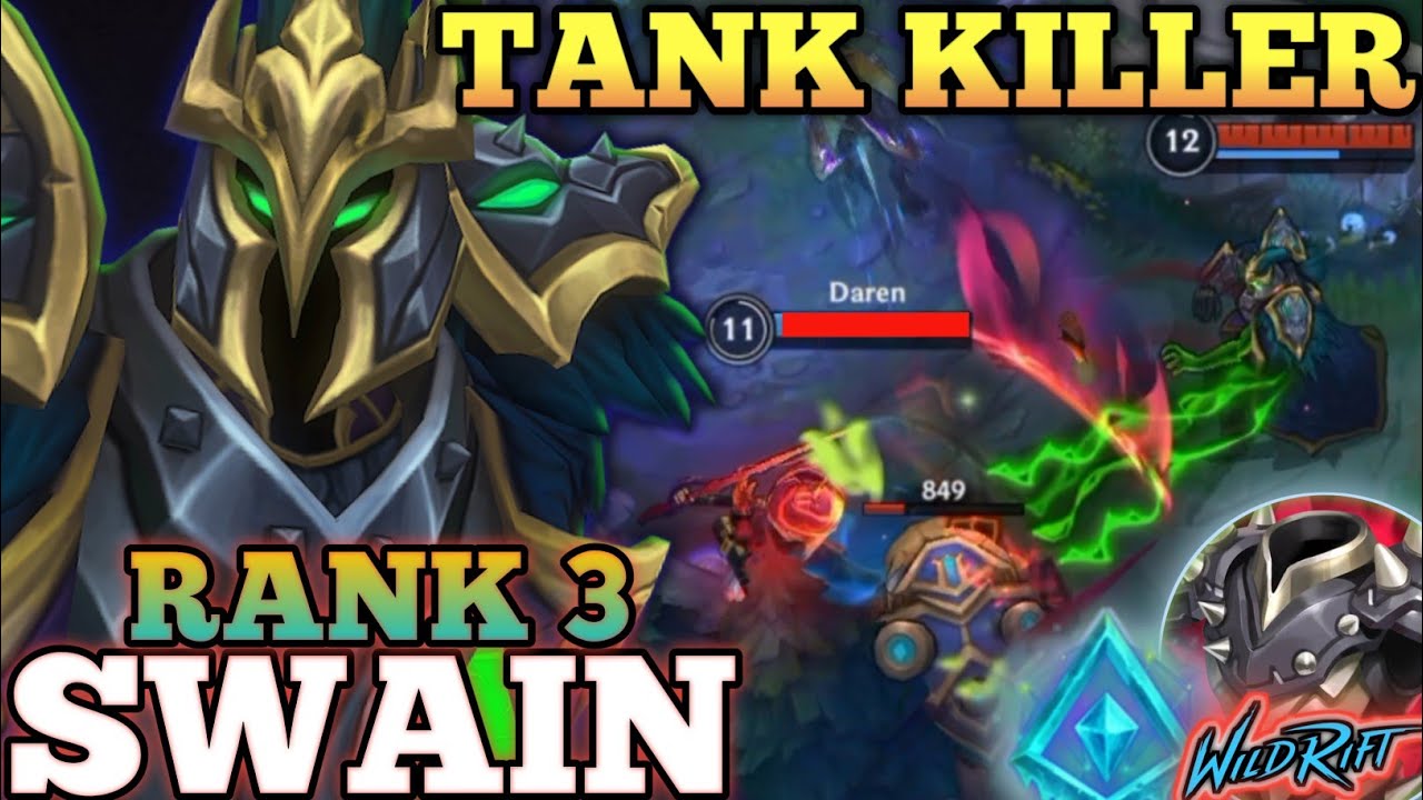 SWAIN IRRITATING TANK DAMAGE! PERFECT SUPPORT MVP PLAY - TOP 3 GLOBAL SWAIN BY maddlinger- WILD RIFT