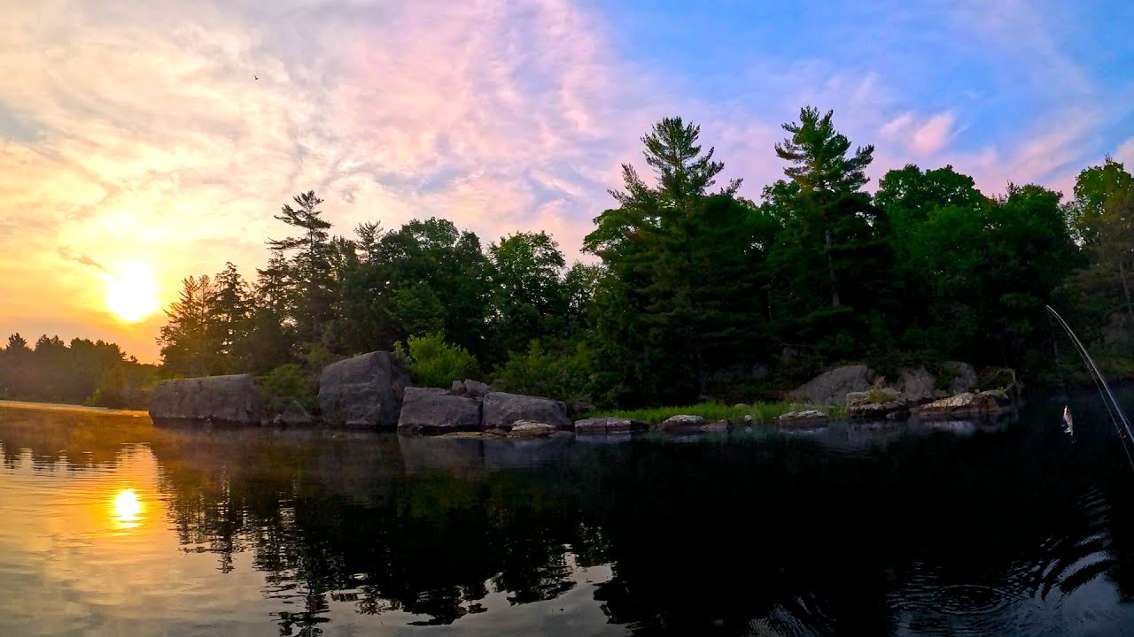 Kayak Bass Fishing In Some Crystal Clear Water! - Cranberry Lake, Ontario
