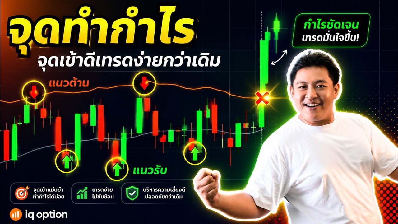 เทรด IQ OPTION ง่ายๆ สไตล์มือใหม่ กำไรทุกวัน แนวรับ แนวต้าน x BB l เทรดกับโปรฯ EP.92