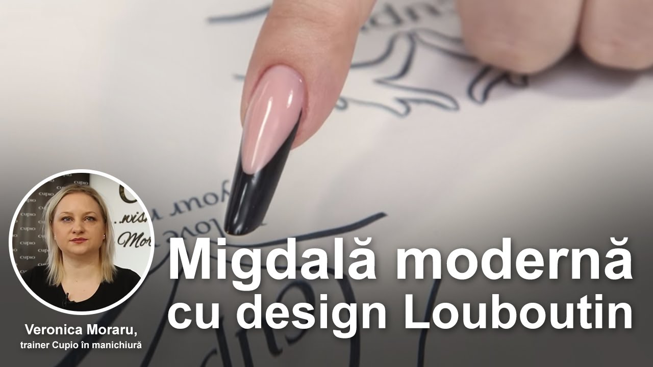 Nails by Cupio - Tutorial Manichiura Migdala Modernă cu design Louboutin