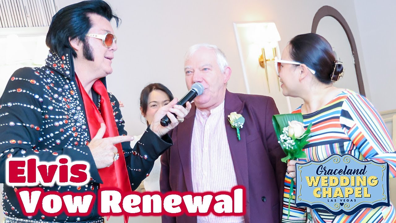Trevor and Jayne's Elvis Vow Renewal in Las Vegas | Graceland Chapel